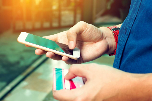 person holding cellphone